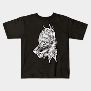 The Wolf (white version) Kids T-Shirt